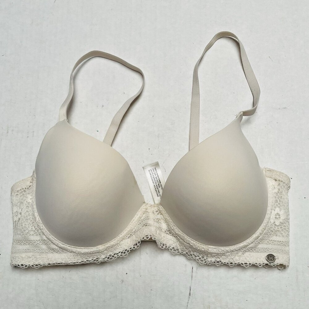Lucky Brand Contour Full Coverate Underwire Womens 34 B White T Shirt Bra